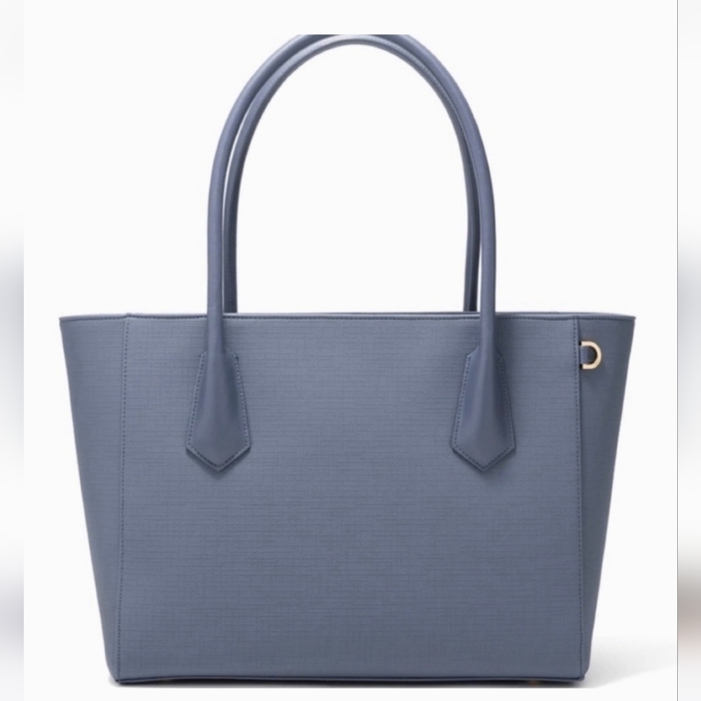 DAGNE DOVER Signature Legend Purple Blue Coated Canvas Large Laptop Tote Bag B21
